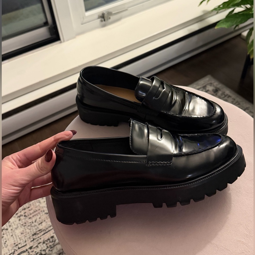 H&M Shiny Black Women's Loafers
